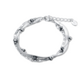 BRACCIALE TRIPLO FILO CON CRISTALLI NERI