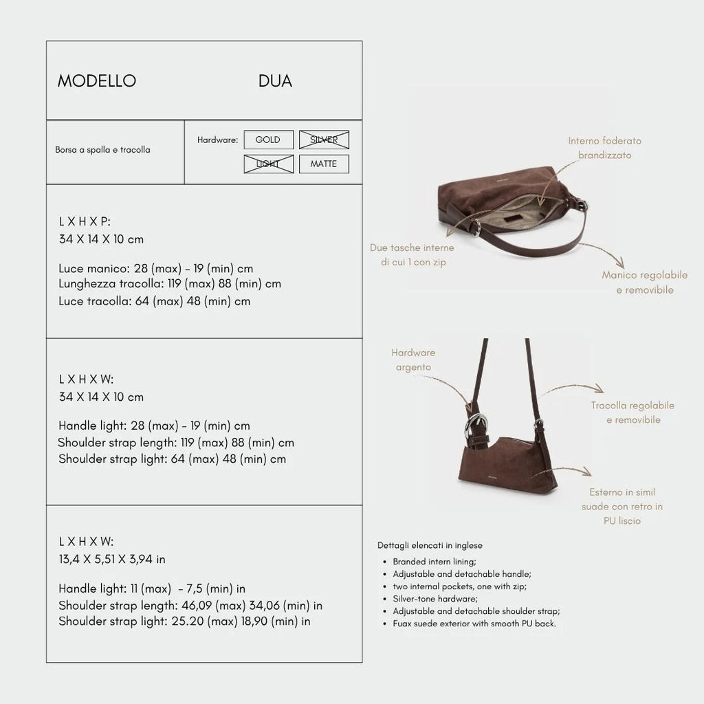 Borsa a spalla DUA - BROWN