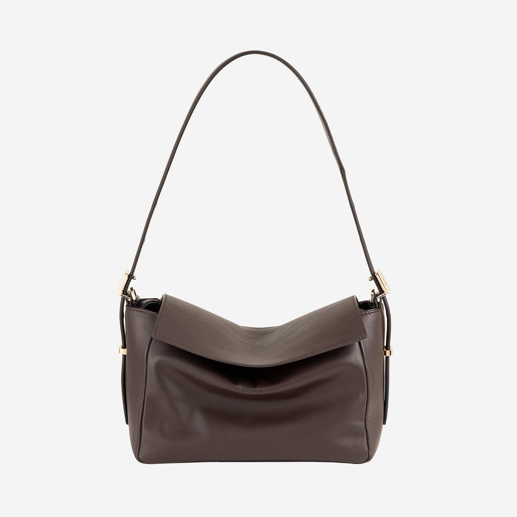 SCALA MINI Borsa piccola donna a tracolla in pelle con patta