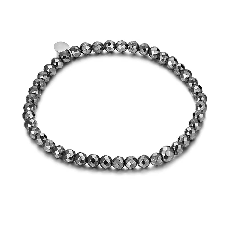 BRACCIALE EMATITE SFACCETTATO PICCOLO ELASTICO