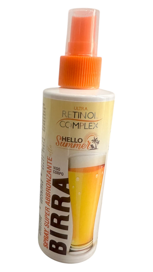 Crema spray super abbronzante alla birra