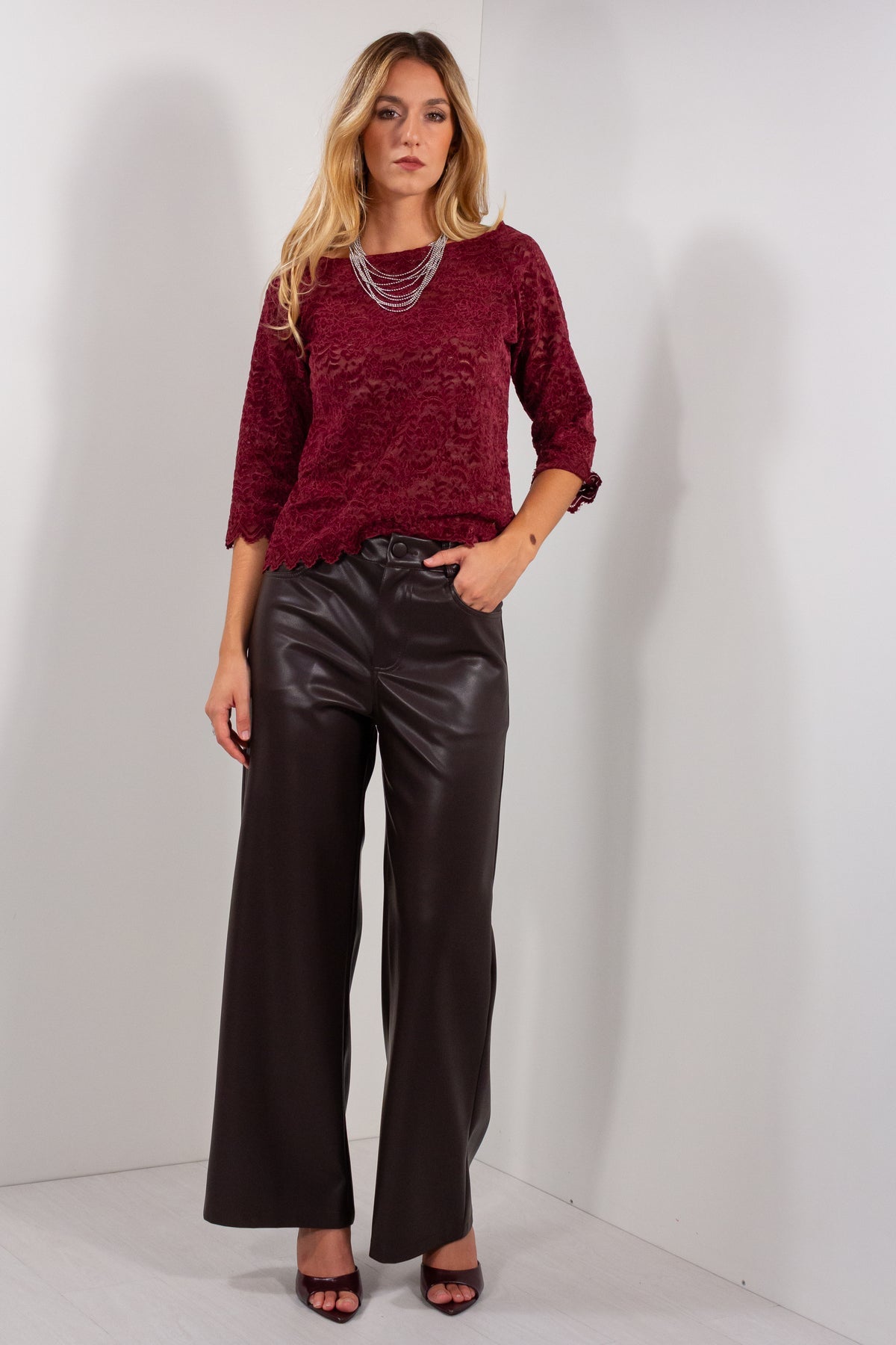 PANTALONE DRITTO ECOPELLE