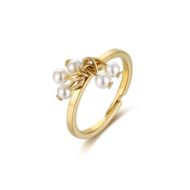 ANELLO 5 MADREPERLA PENDENTI PDV ORO