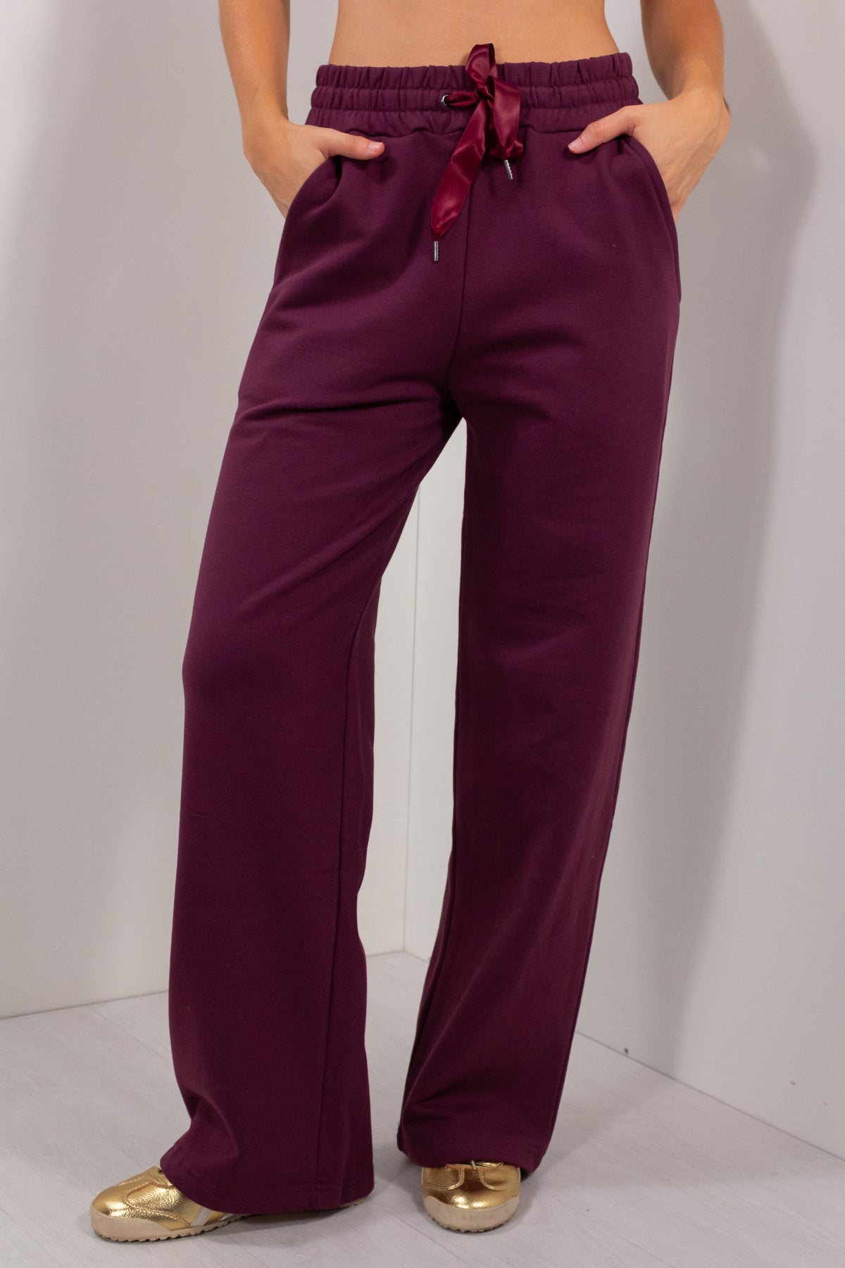PANTALONE PALAZZO FELPA