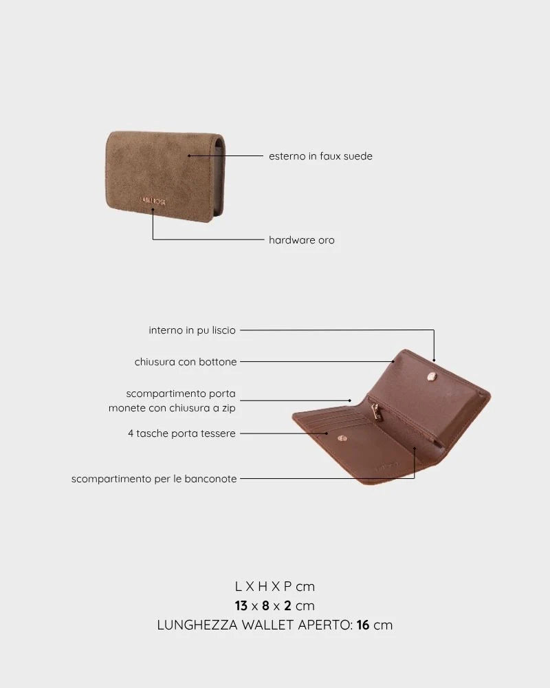 PORTAFOGLIO LE NUITE WALLET - ALMOND TAUPE
