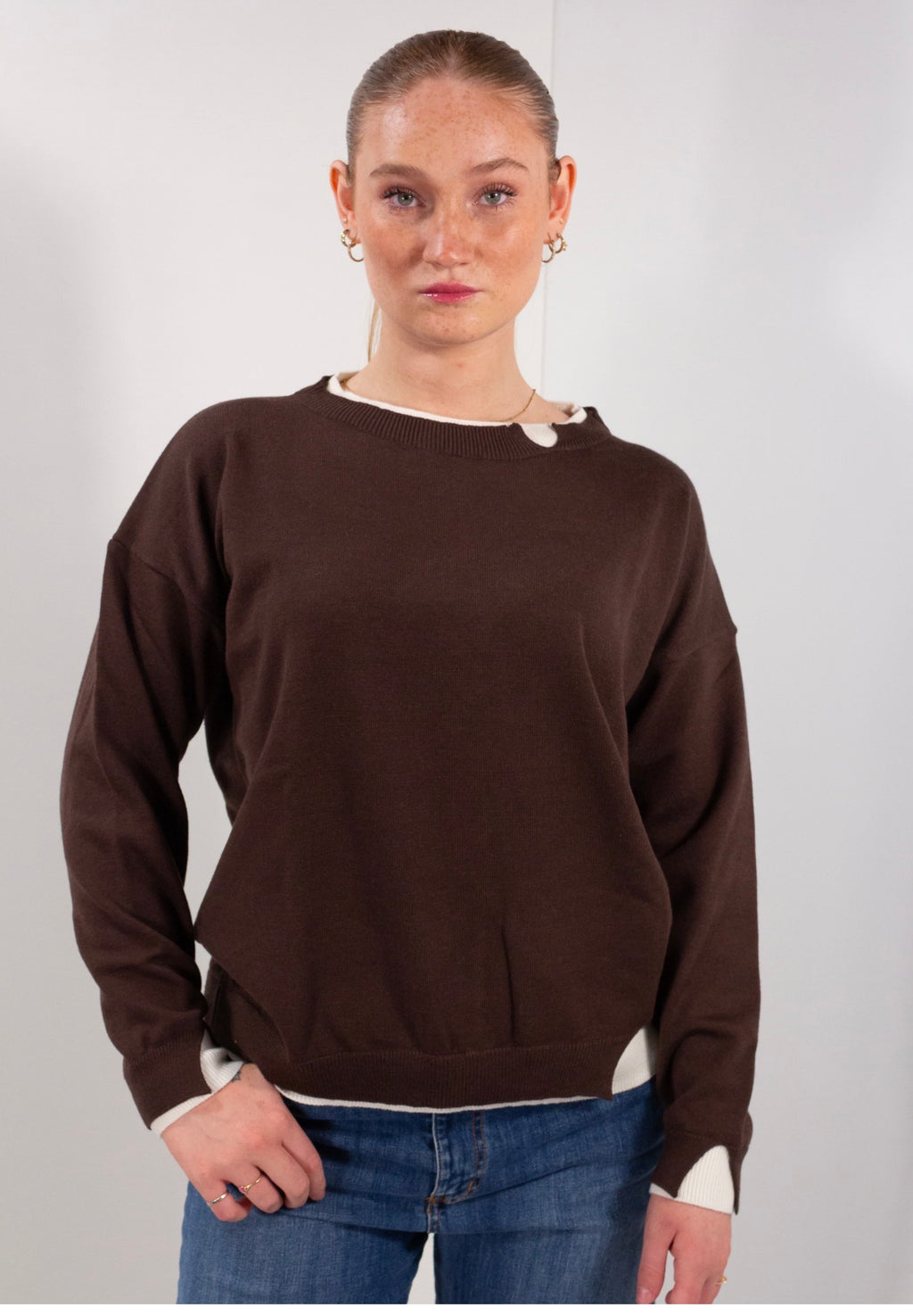 MAGLIA BICOLOR DOPPIATA