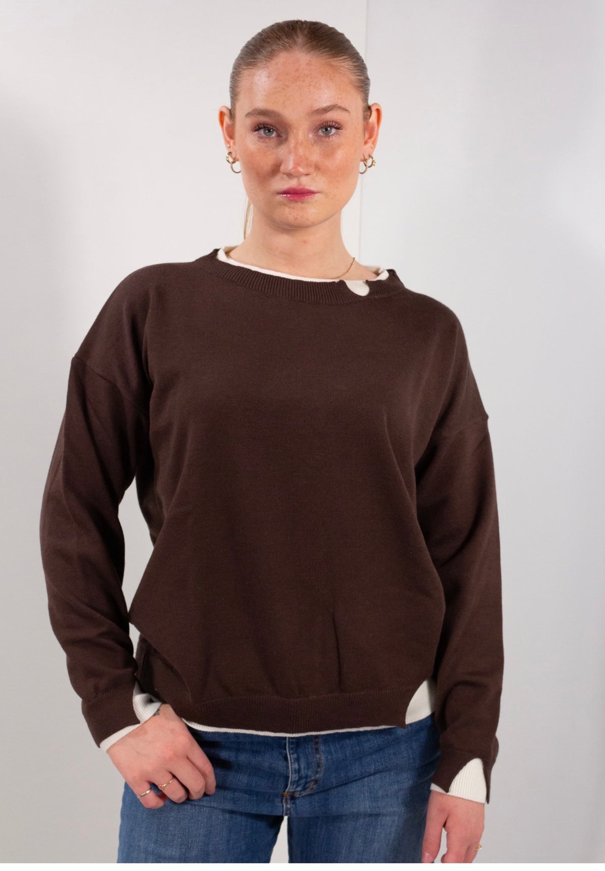 MAGLIA BICOLOR DOPPIATA