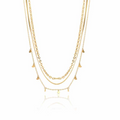 COLLANA DORATA TRIPLO FILO CON CUORICINI