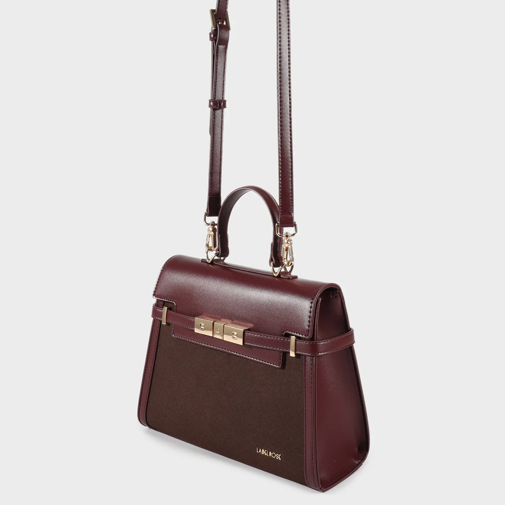 Borsa a mano GRACE SIMILSUEDE MEDIUM - BURGUNDY