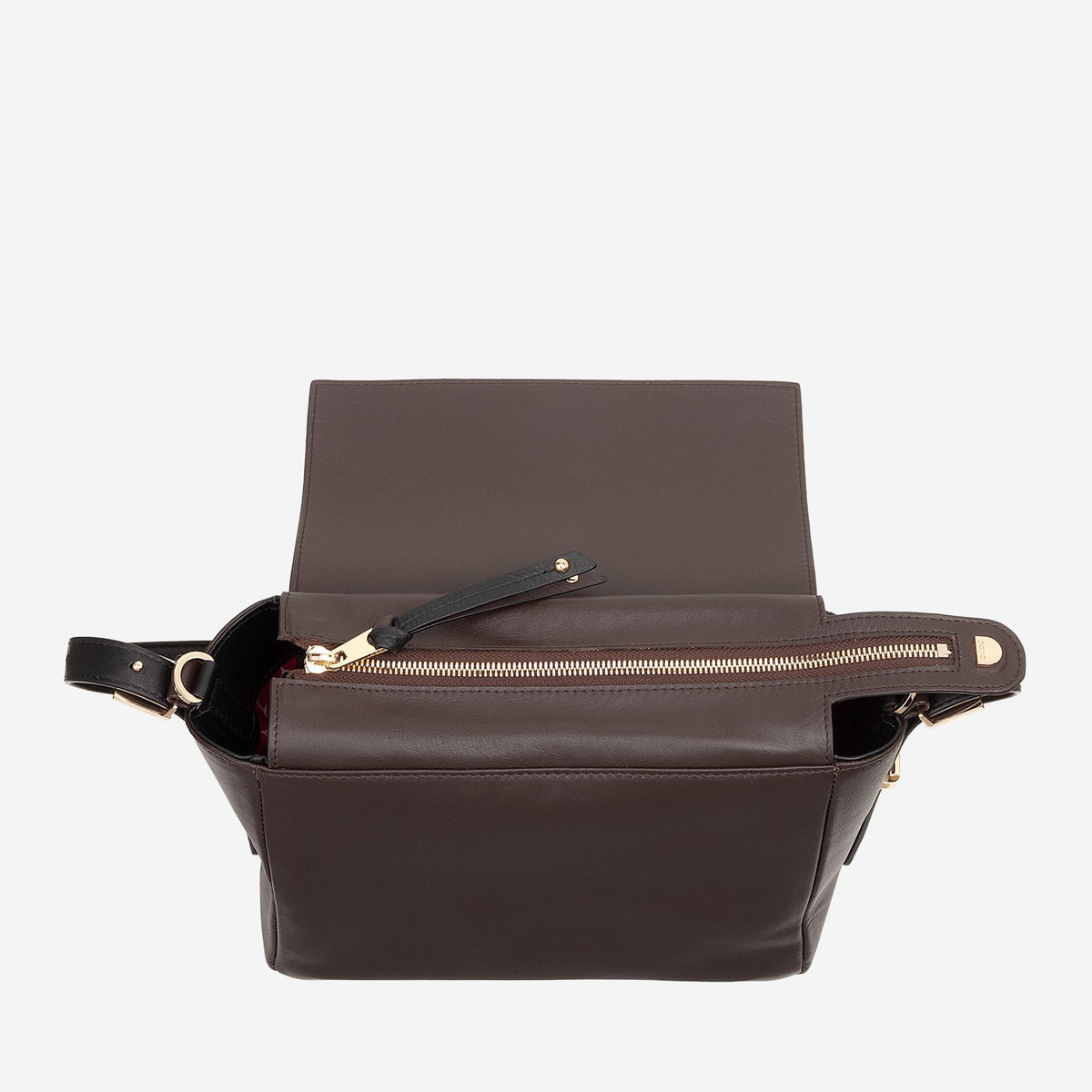 SCALA MINI Borsa piccola donna a tracolla in pelle con patta