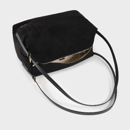 SHOPPING BAG A SPALLA SIDNEY - NERO GOLD