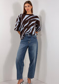 JEANS MOMFIT LAVAGGIO MEDIO