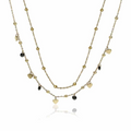 COLLANA DOPPIA CUORI E CRISTALLI