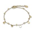 BRACCIALE CON CUORI E PIASTRINE