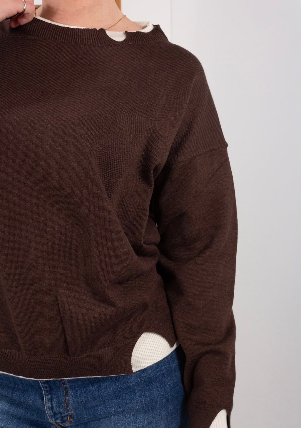 MAGLIA BICOLOR DOPPIATA