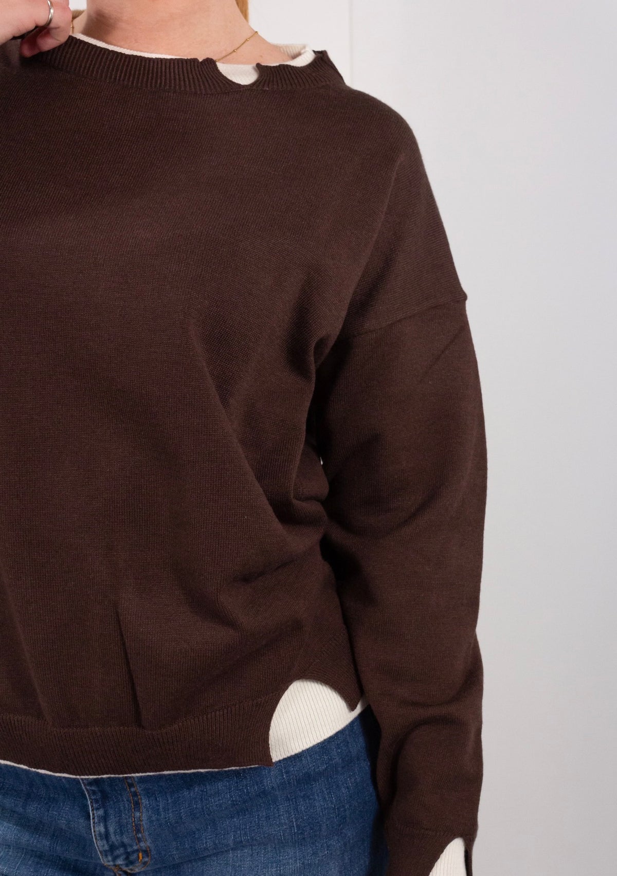 MAGLIA BICOLOR DOPPIATA