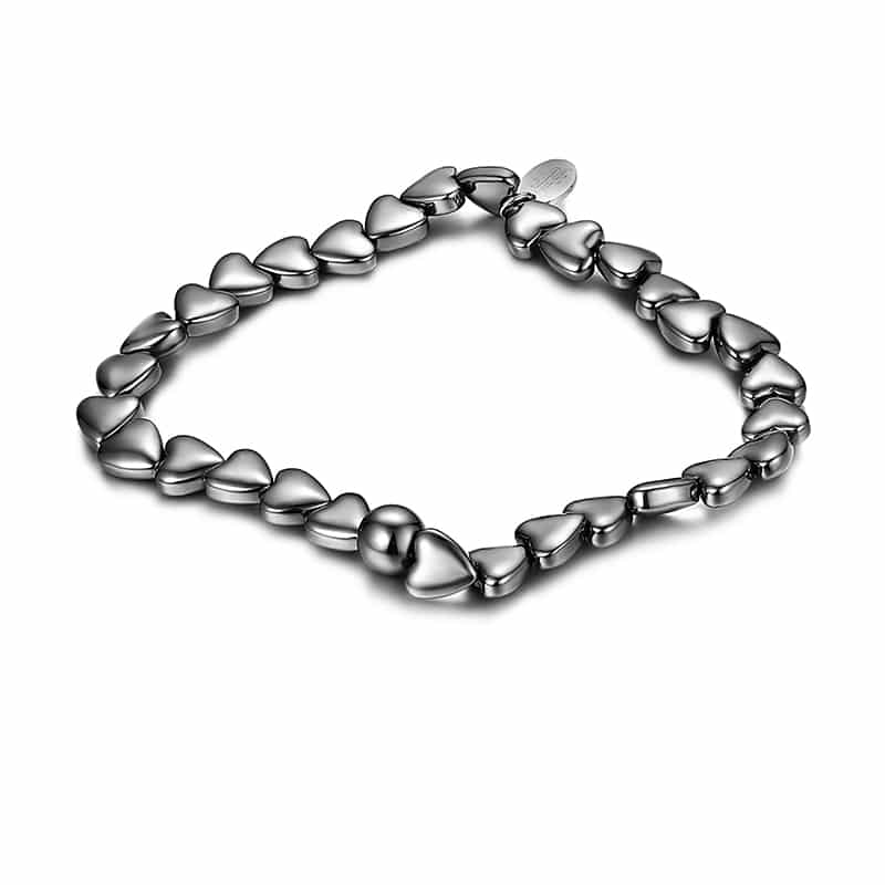 BRACCIALE CUORI EMATITE ELASTICO
