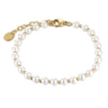 BRACCIALE IN MADREPERLA ED ACCIAIO PVD ORO