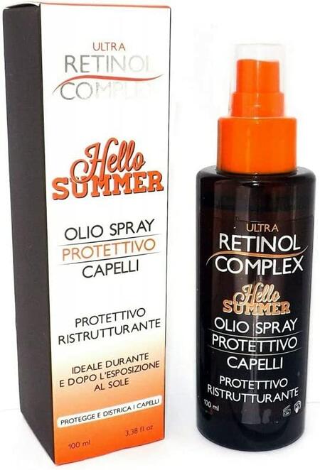 Olio spray protettivo per capelli