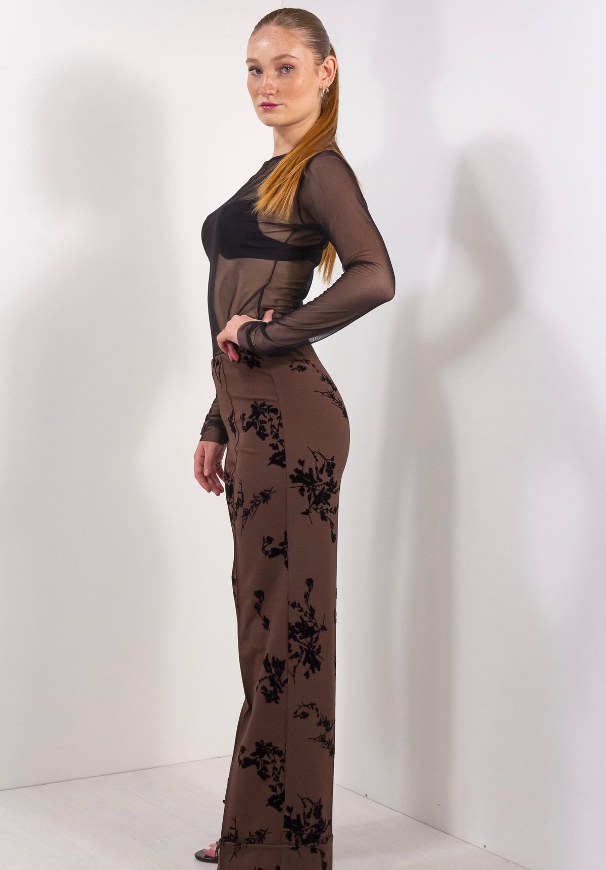 PANTALONE RISVOLTO FLOCCATO