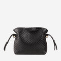 Ischia
Borsa a tracolla in pelle intrecciata con coulisse