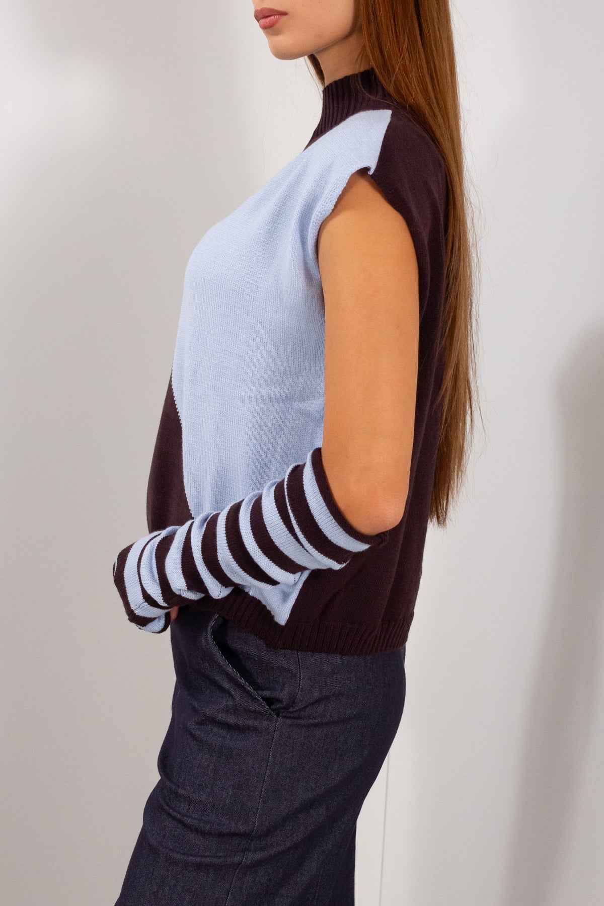 GILET ROMBI + MANICOTTI