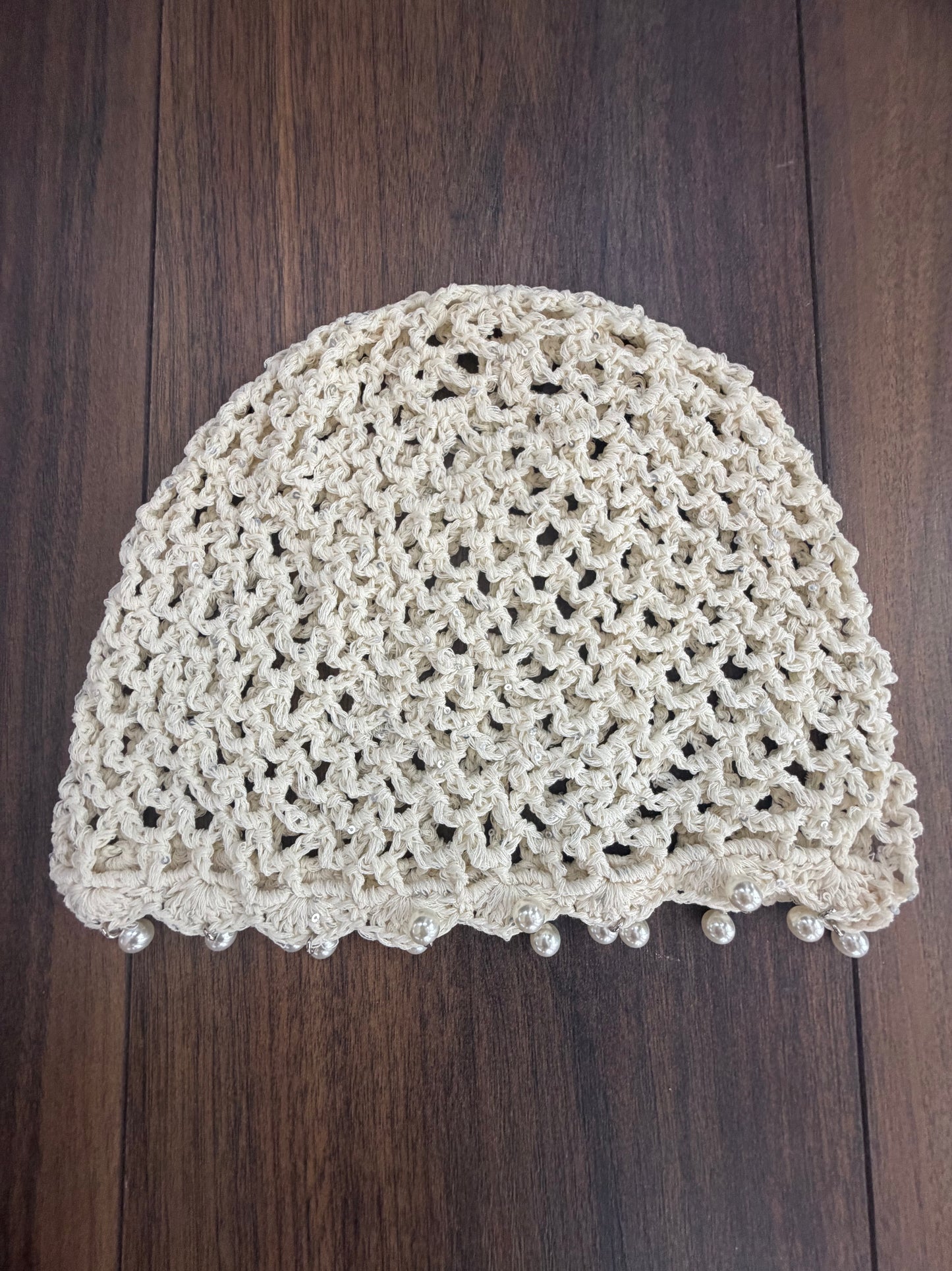 Cappello Crochet con perle