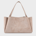 BORSA A SPALLA IVORY SUEDE - CAMEL