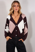 CARDIGAN ROMBI + BOTTONI