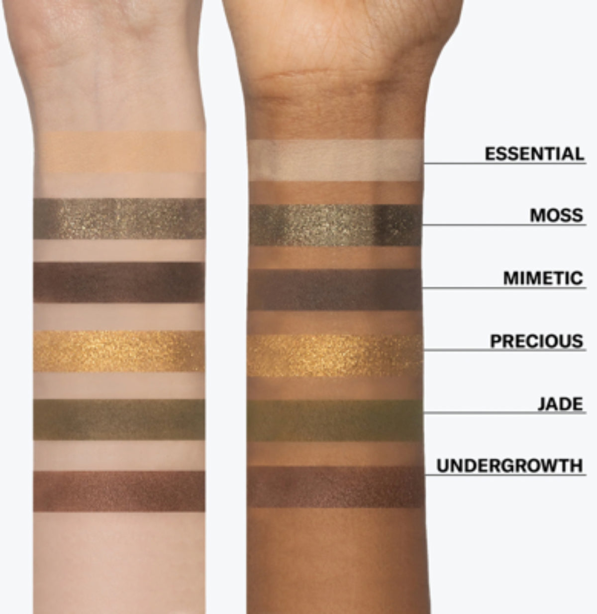 PALETTE DA 6 OMBRETTI BARE HARMONY 3.0 - 205 HIDDEN GREEN