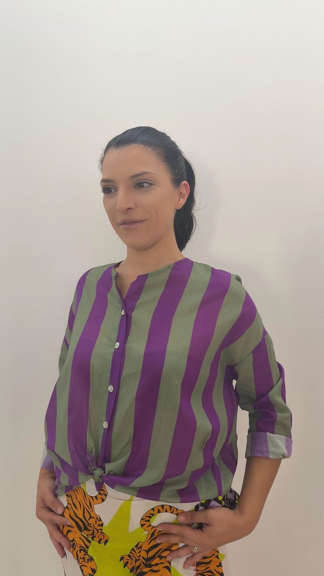 Camicia coreana in mussola kikisix