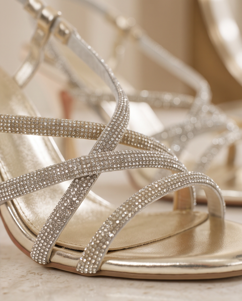 Sandali Con Tacco Gioiello E Strass