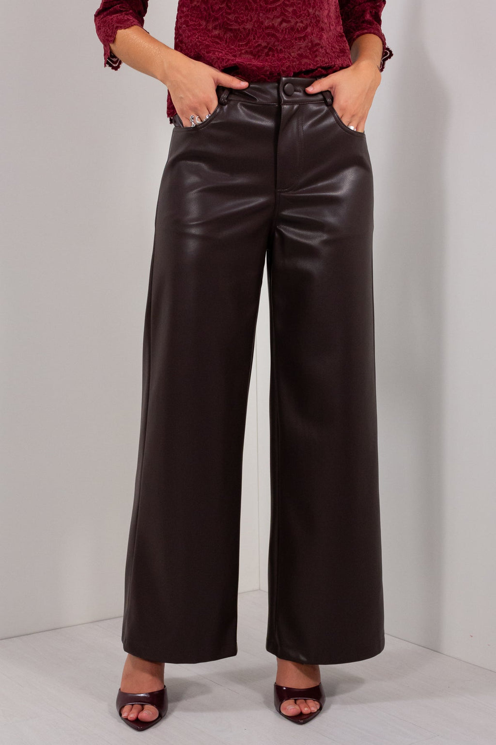 PANTALONE DRITTO ECOPELLE