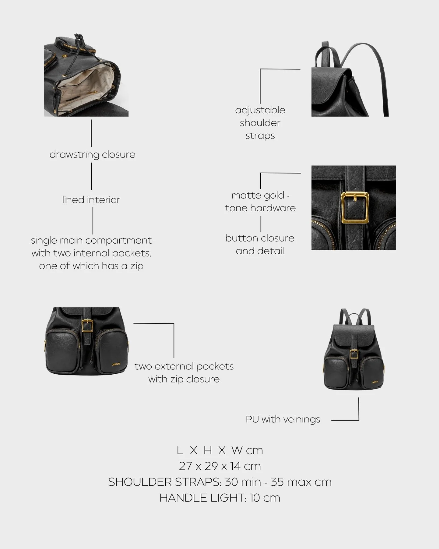 Zaino SUMMER BACKPACK - BLACK GOLD