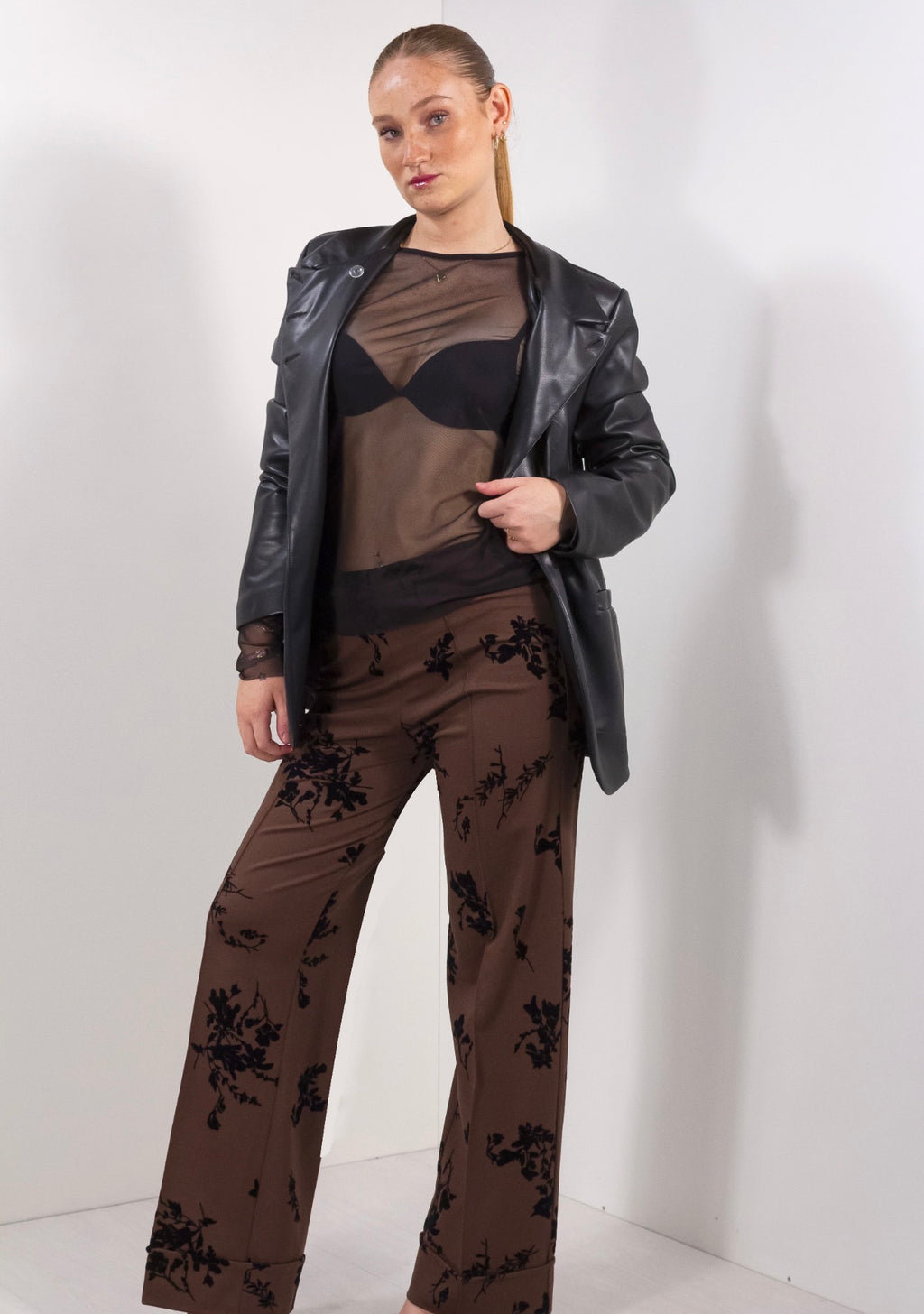 PANTALONE RISVOLTO FLOCCATO