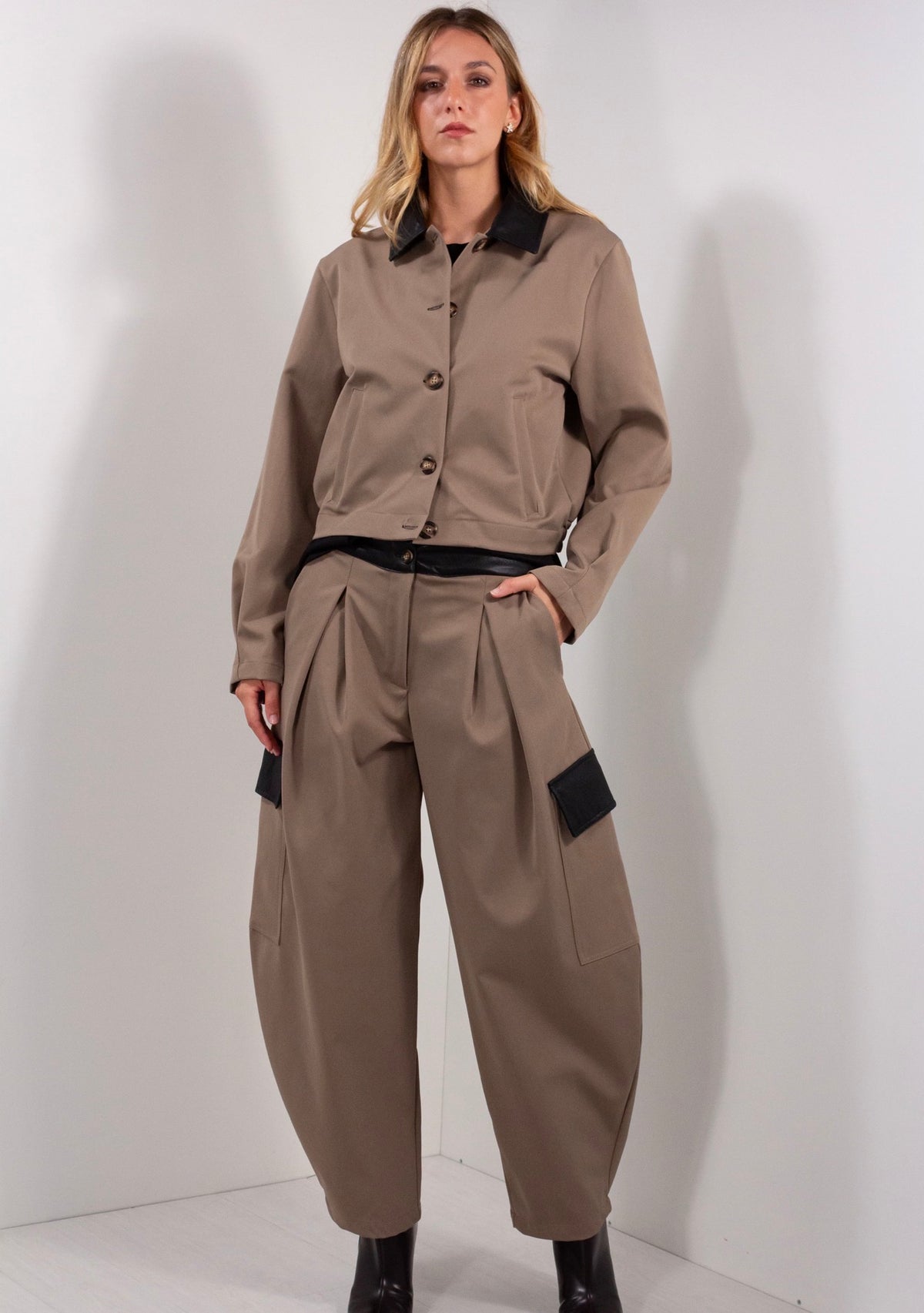 GIACCA BOMBER COLLO ECOPELLE