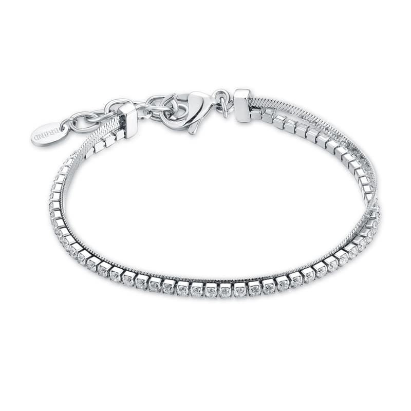 BRACCIALE DOPPIO CON TENNIS 2MM E CATENA SICKLE