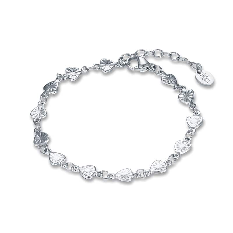 BRACCIALE CUORI SFACCETTATI