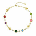 COLLANA GIROCOLLO CATENA FREEDOM CRISTALLI COLORATI