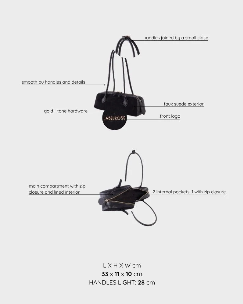 Borsa a spalla LE NUITE - STREET BLACK