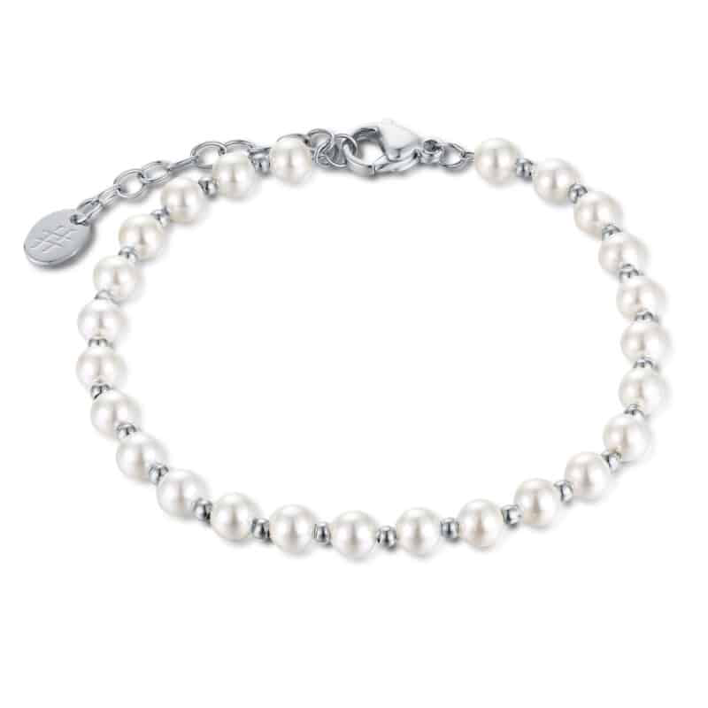 BRACCIALE IN MADREPERLA ED ACCIAIO