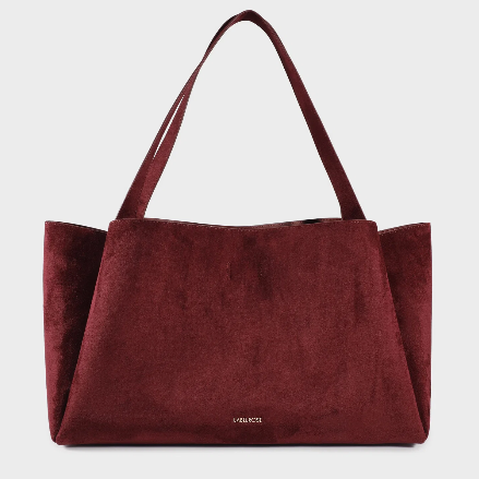 Borsa a spalla IVORY SUEDE - BURGUNDY